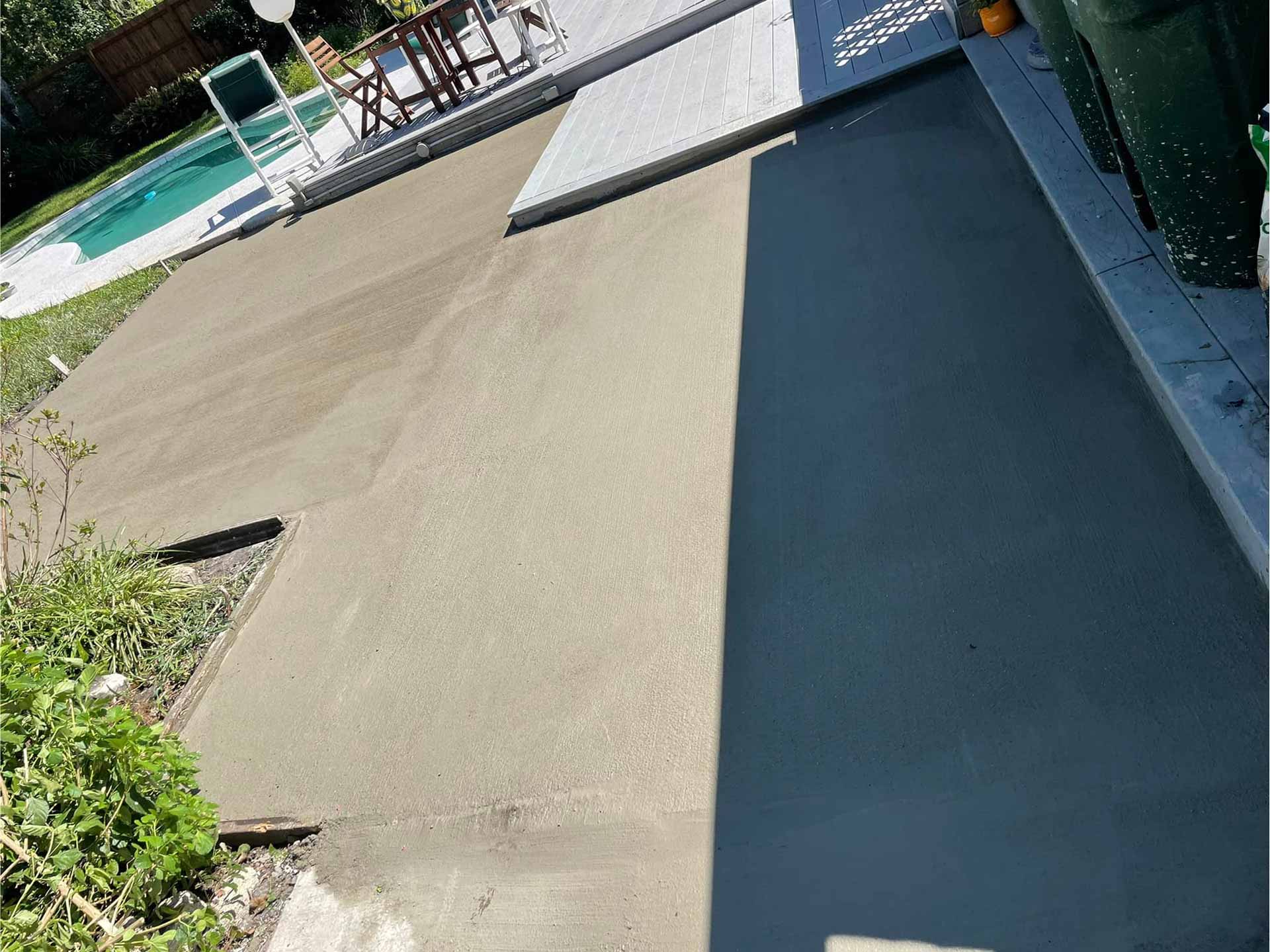 New concrete patio